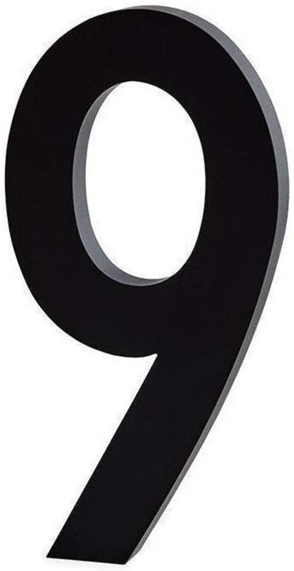 Design Letters Door Numbers 0-9 | Floating House Numbers in Aluminium | Perfect for Wall Decor in Home, Office | Modern House Signs Mounted with Screws/Adhesive Tap | House Letters for Street/Address