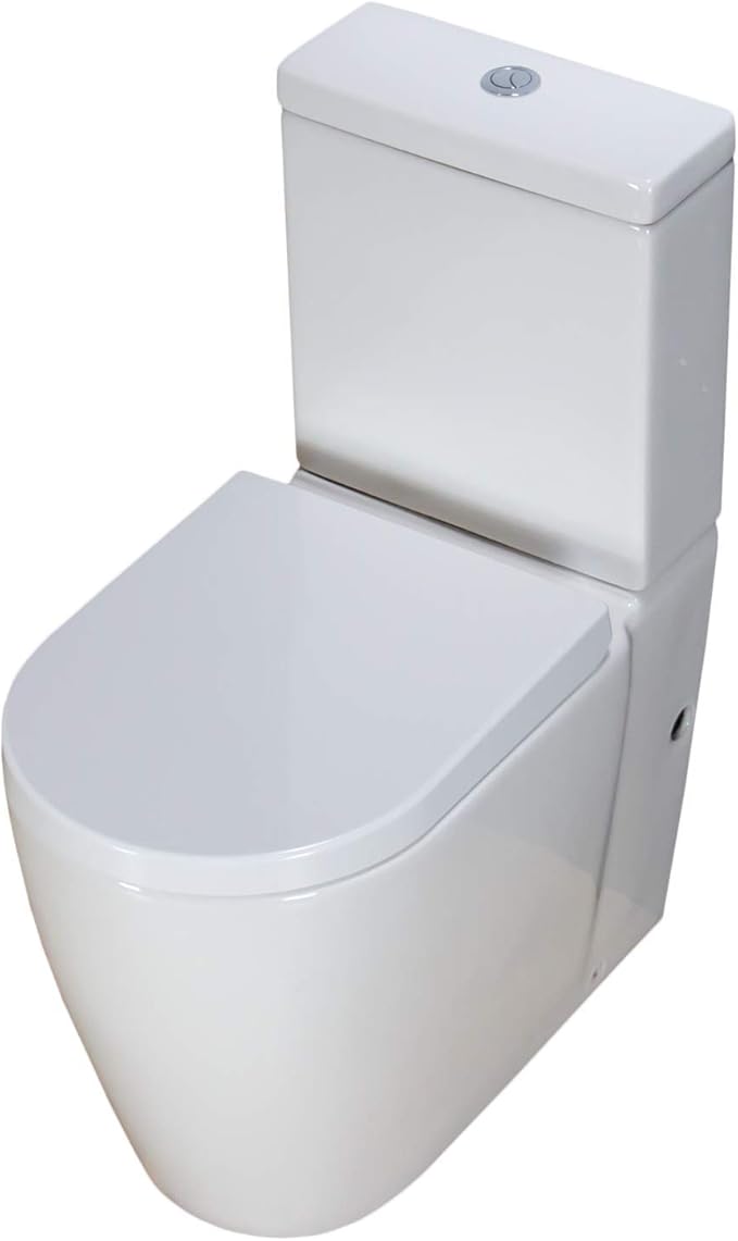 KLARA Toilet WC Close Coupled Comfort Height Rimless Soft Close Seat