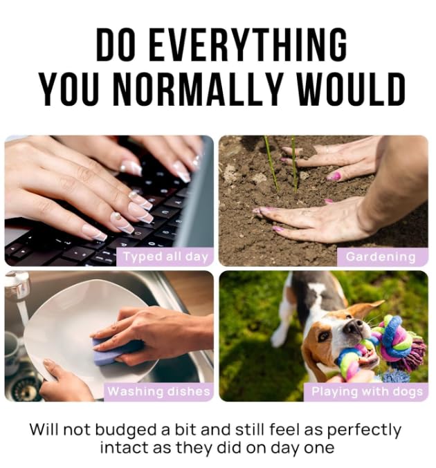 Jsiallye 6 Packs 180pcs French Tip Press on Nails Short Almond - French Soft Tip Nails Gel Pre-shaped No File Need,Soak Off Acrylic Fake Nails Extensions for Women Nail Art DIY 15 Sizes - Image 7