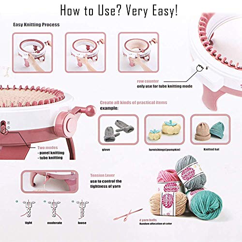 5 Knitting+Machine+Rotating+Needles+Weaving