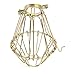 Rustic State Elegant Design Metal Wire Cage by Artifact Design for DIY Lighting Fixtures and Wall Pendant Lamps with Adjustable Cage Openings in Gold