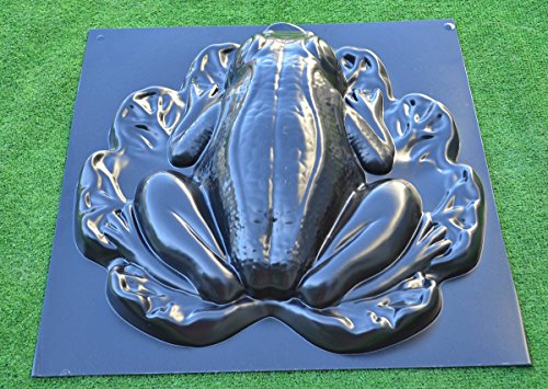 FROG Giant on Leafs MOLD CONCRETE stone garden plastic Mould #A05
