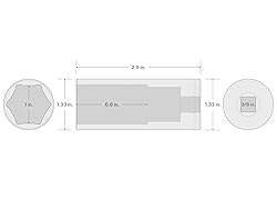 TEKTON 3/8 Inch Drive x 1 Inch Deep 6-Point Socket