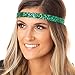 Hipsy Women's Irish Green Headband St Patricks Day Accessories Clover Headband Gift Packs (St Patty's Day Green Glitter 3pk)