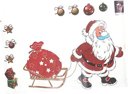 Babbo Natale 70 Cm.B Blesiya Natale Babbo Natale Alce Pupazzo Di Neve Specchio Finestra Si Aggrappa Decalcomanie Arredamento 1017 50 X 70 Cm Amazon It Casa E Cucina