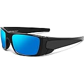 MAXJULI XL Z87 Wrap Around Sunglasses for Big Wide Heads Men TR90 Ultralight UV400 Protection Safety Glasses Z8236