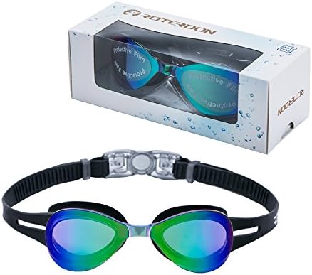 ROTERDON Kids Swimming Goggle Mirrored UV Protective, Anti Fog Colorful Funny Goggles Best Choose For Youth Juniors Children As Swimming Equipment From Online Amazon Store (Black)