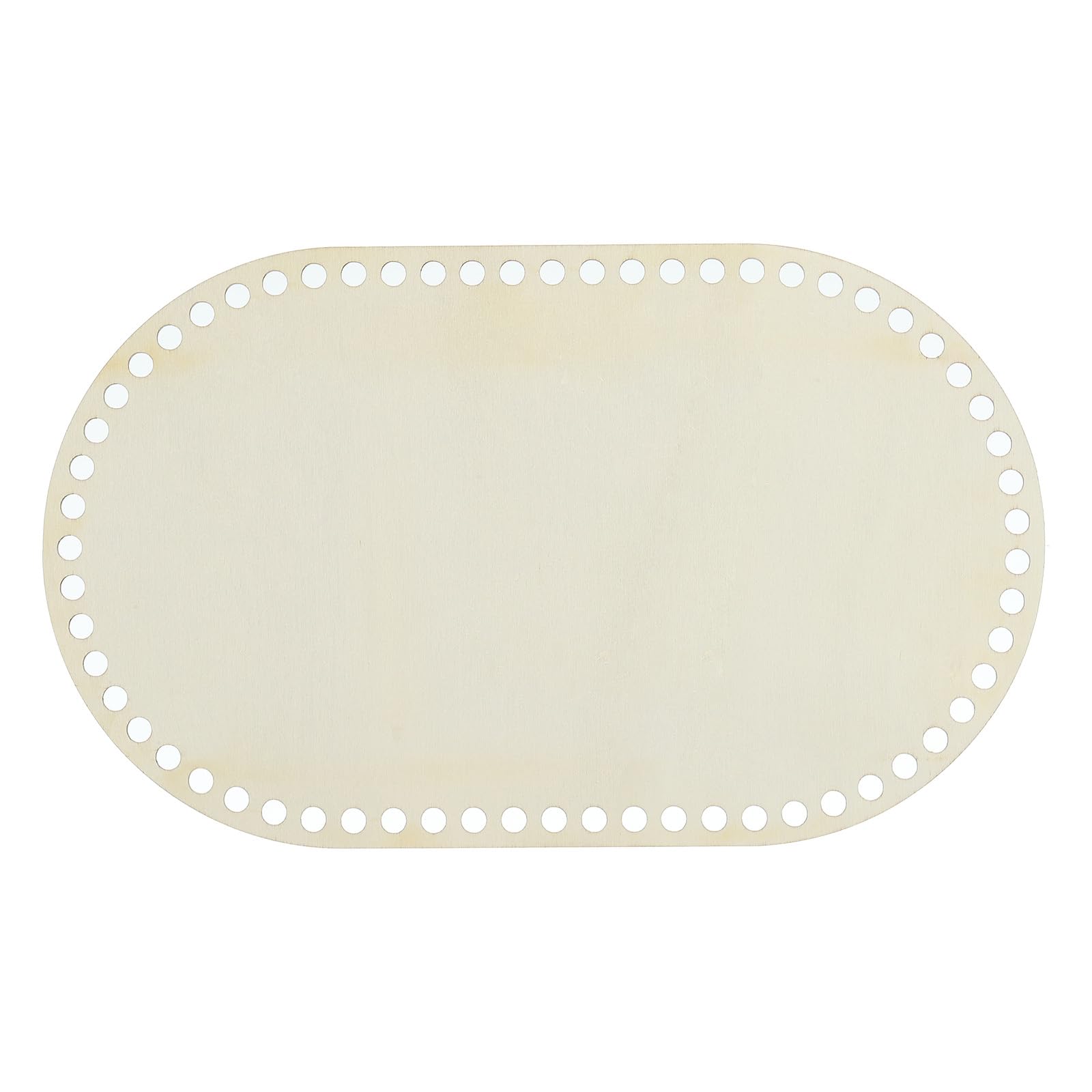 PATIKIL Basket Wood Bottom 10" x 6", Oval Natural Wood Base Crochet Bag Shaper for DIY Basket Bag Craft Knitting Making Weaving Supplies Wooden (Hole: 3mm)