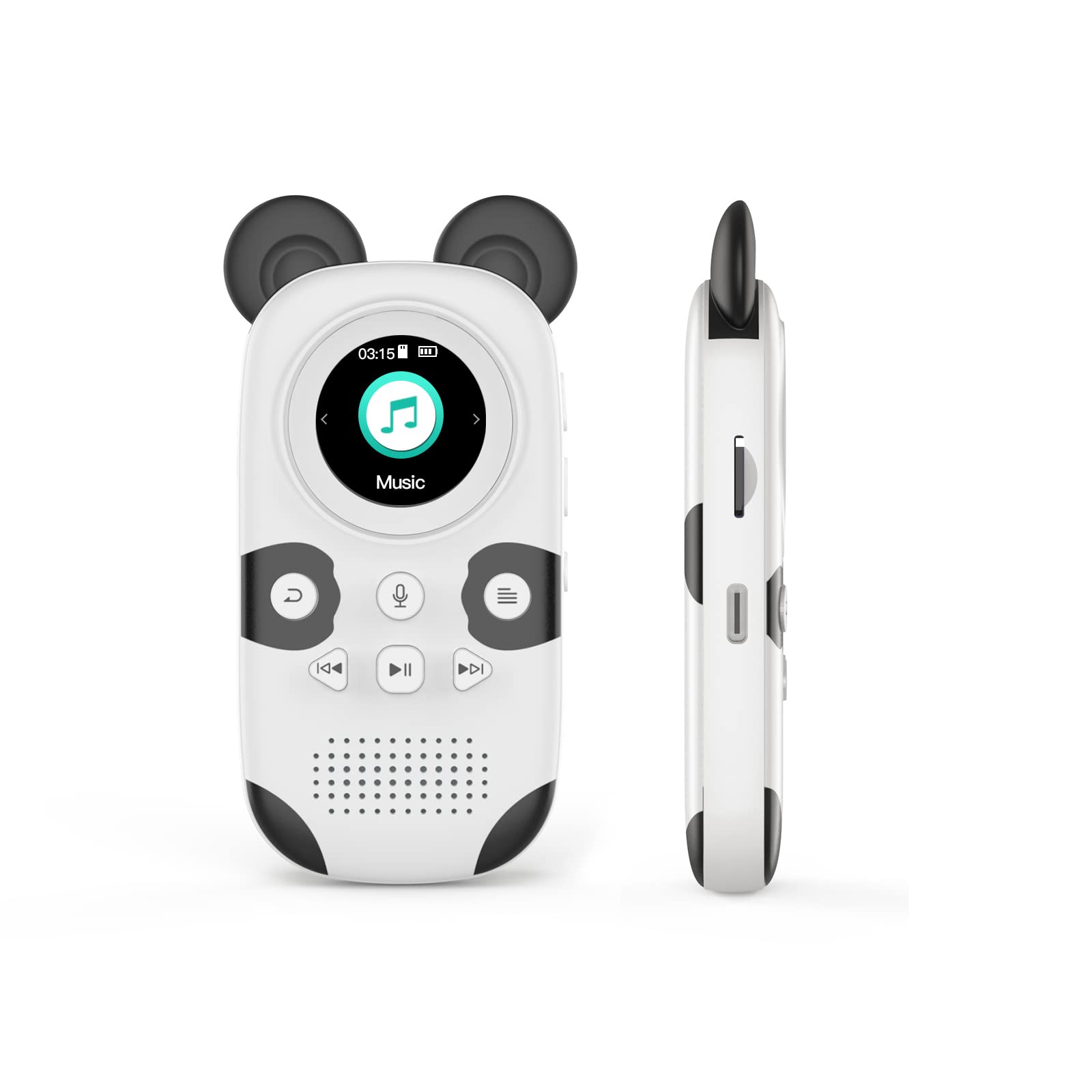 RUIZU 16GB MP3 Player for Kids, Cute Panda Portable Music Player MP3, Child MP3 Player with Bluetooth 5.0, Speaker, FM Radio, Voice Recorder, Alarm Clock, Stopwatch, Pedometer, Support up to 128GB