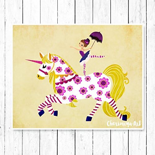 Unicorn Decor for girls rooms - Unicorn Wall Art - Archival Print