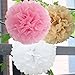 Mixed Color Fluffy Tissue Paper Pom Pom Flower Balls Wedding Favors Decorations Packe of 9 PCS