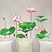 Coohole 1Pcs 3D Lotus Removable Vinyl Decal Art Mural Home Decor Wall Stickers (Multicolor)