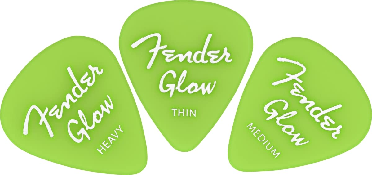 Fender Glow In The Dark 351 Picks, 12-Pack
