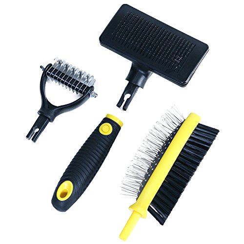 FurBuddy Pet Grooming Brush Kit for Any Type of Dog or Cat - All in One Kit Eliminates Mats & Hairballs