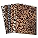 CHZIMADE A4 Size Leopard Printed Fabric Faux DIY Sheet Canvas Back Great for Hair Bows Making Craft (6pcs-Z)