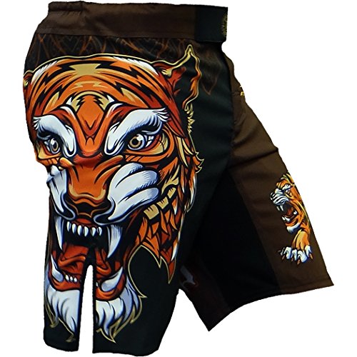 Tiger Fight Shorts Men's Boxing MMA Combat BJJ Grappling Fitness Muay Thai Kickboxing No Gi