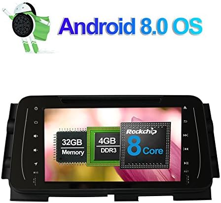 Flynavigo Android 8.0 Octa Core Car Stereo DVD Player in Dash Car Radio with 7" LCD Bluetooth GPS Navigation for Nissan Kicks 2014- Nissan Micra 2017- Support FM AM Mirror Link WiFi 3G USB OBDII