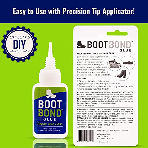 BOOT BOND Boot Glue Quick Dry Boot Repair Formula Works in Seconds