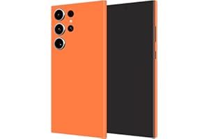 Phone Sticker for Galaxy S23 Ultra, 2 Pack Skin Wrap Mobile Protector Cover Vinyl Decal Compatible with Samsung (Orange)