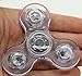 Crystal LED Light Fidget Spinner with Switch Plastic EDC Hand Spinner For Autism and ADHD Relief Focus Anxiety Stress Toys Gift (Crystal)