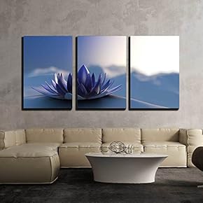 Winter Zen Flower x3 Panels