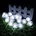 LED SopoTek LED 4.8m 20 LED Solar Outdoor String Fairy Lights Chuzzle Ball Solar Powered Outdoor String Lights for Outside Garden Camping Patio Party Christmas (20LED Cool white Color)