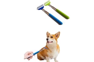 NOPIKKU 2 Pcs Retractable Telescopic Cat Teaser Comb Wand Interactive Entertaining Toy for Puppy Cats Dogs(Random Color)