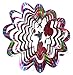 WorldaWhirl Whirligig 3D Wind Spinner Hand Painted Stainless Steel Twister Hummingbird (12