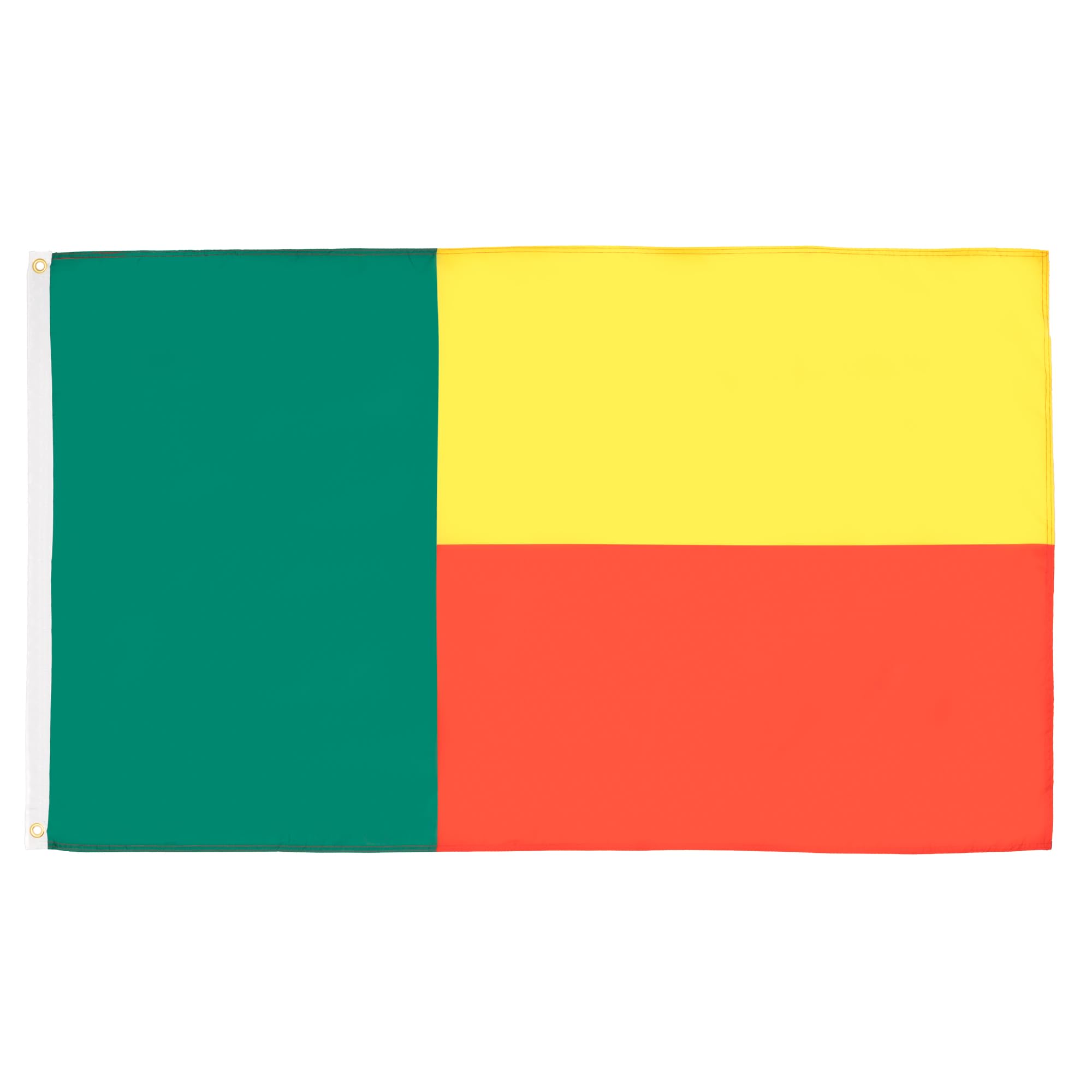 AZ FLAG - Benin Flag - 2x3 Ft - 100D Polyester Beninese Banner with Two Metal Grommets - Fade Resistant - Vivid Colors - 2' x 3' Feet - 90x60 Cm — image 1