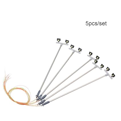 KKmoon 5pcs Model Street Lights Layout Lamppost Railway Train Garden Playground Scenery Led Lamp Lighting 1:100 Scale 120mm