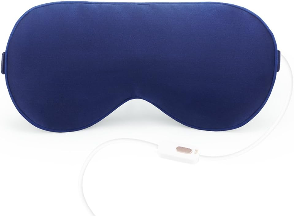 Heated Eye mask with USB Temperature Control, Warming Night Sleep mask for Dry Eyes Compress Relief blepharitis(Graphene Heating Material) (Color : Purple)