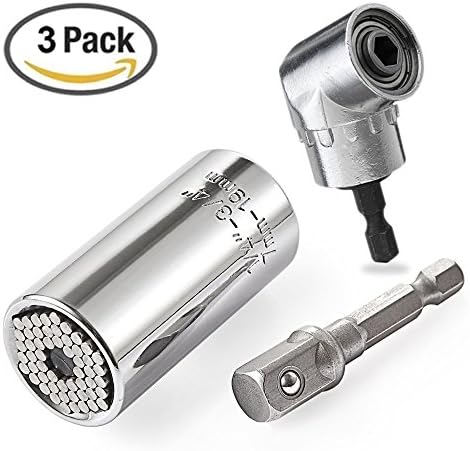 Sokam 105 Degree Right Angle Drill and Universal Gator Socket Adapter Grip Set