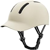 Shinmax Bike Helmet - Lightweight Adjustable Baseball Cap Style Cycling Helmet with Long Visor, Reflective Strip, for Urban Commuter, Mountain & Road Biking