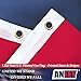 Anley US National Pleated Fan Flag, 1.5x3 ft American Bunting Flag Patriotic Stars & Stripes - Sharp Color and Fade Resistant - Canvas Header and Brass Grommets - United States 1.5 x 3 Feet Half Fan Banner