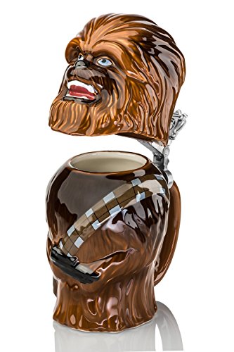 Star Wars Chewbacca Stein - Collectible 22oz Ceramic Mug with Metal Hinge