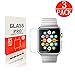 [3-Pack] Apple Watch 42mm Tempered Glass Screen Protector, Linboll - [Only Covers the Flat Area] Anti-Scratch, 9H Hardness, Bubble Free Screen Protector for Apple Watch 42mm