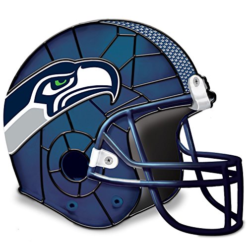 NFL Licensed Seattle Seahawks Football Helmet Tabletop Accent Lamp by The Bradford Exchange