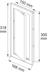 Awenta 150 x 300 mm Plastic Access Panel Door White view 5