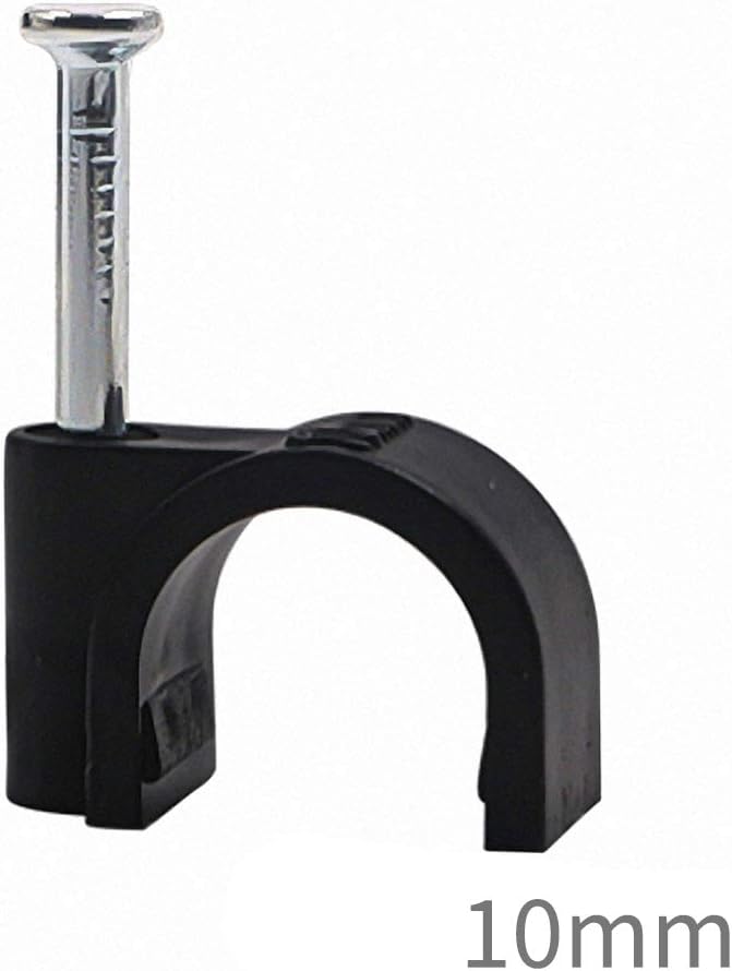 Round Cable Clips 10mm Black Pack of 100 Amazon.co.uk DIY & Tools