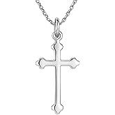 AeraVida Simple Iconic Christian Cross .925 Sterling Silver Pendant Necklace | .925 Sterling Silver Cross Pendant | Simple Cross Pendant Necklace | Silver Cross Pendant | Christian Cross pendant