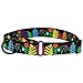 CollarDirect Martingale Collars for Dogs Heavy Duty Floral Pattern Female Safety Nylon Training Wide Collar Flower Design Large Medium (M, Neck Size 12″-17″, Black)thumb 2