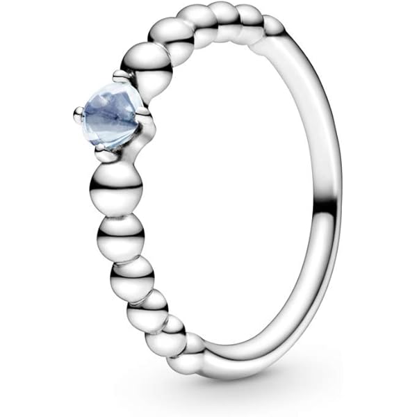Amazon.com: Pandora Sterling Silver Ring with Treated Sky