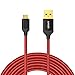 Anker 10ft / 3m Nylon Braided Tangle-Free Micro USB Cable with Gold-Plated Connectors for Android, Samsung, LG, HTC, Nexus, Sony and More (Red)