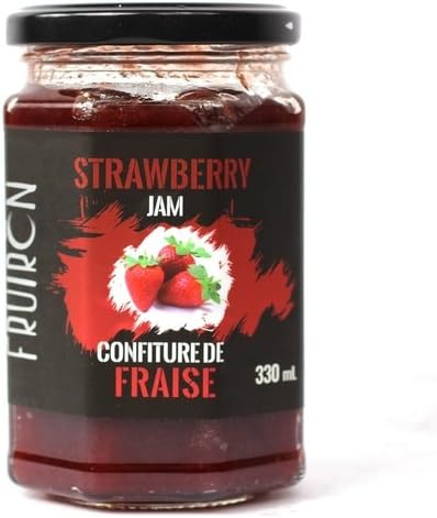 Fruiron All-Natural Strawberry Jam, 330g (11.64oz) | Imported from France, Made From Real Strawberries, No Artificial Flavours or Colouring