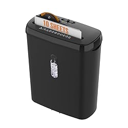 Suntiko 10-Sheet Strip Cut Paper Shredder, P-2
