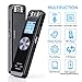 Digital Voice Recorder,TENSAFEE 16GB Activated Sound Audio Recorder Dictaphone,Portable HD USB digital Recorder with Double Microphone Support TF Card 32G Expand for Lectures/Meetings/Interviews/Class