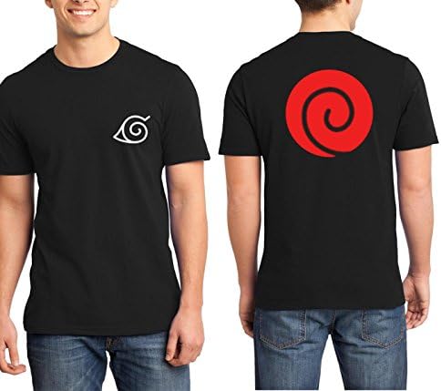 YOUTH Tee Naruto BOTH :) SHIPPUDEN Uzumaki Clan Logo Anime T-Shirt M YOUTH Black