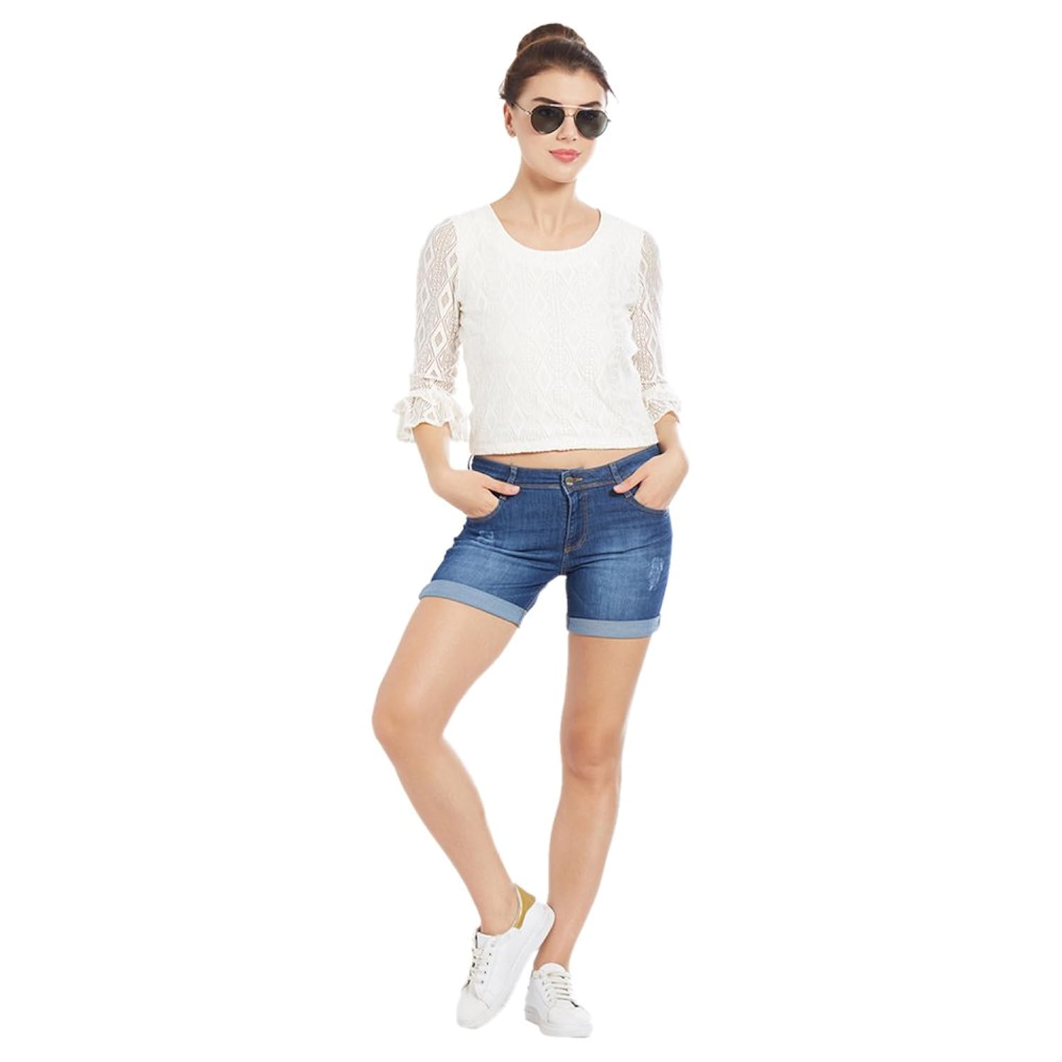 kraus jeans women's cotton shorts