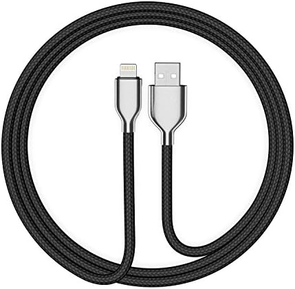 Lightning Cable, iPhone Charger 3ft Nylon Braided, Durable Cord with Data Sync Function for Apple iPhone X / 8 Plus / 8 / 7 Plus / 7 / 6s Plus / 6s / 6 Plus / 6 / 5s / 5c / 5 / SE (1 Pack, Black)