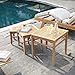 Cambridge Casual Arie Nesting Side Table, Teak Wood/Natural Teak
